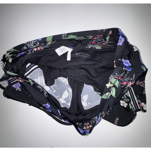 Athleta Gold Coast Surge Shorts Swim Bottoms Size Large Black Floral Print - Picture 8 of 8